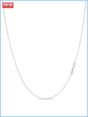 925 Sterling Silver Gold Plated 0.7mm Box Chain Necklace Made in Italy